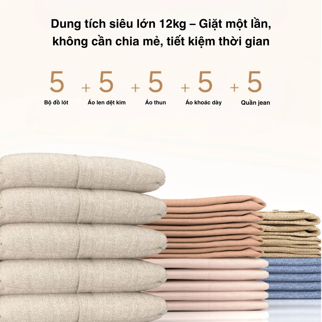 Dung tích giặt 12kg của máy giặt sấy Xiaomi Mijia MJ101