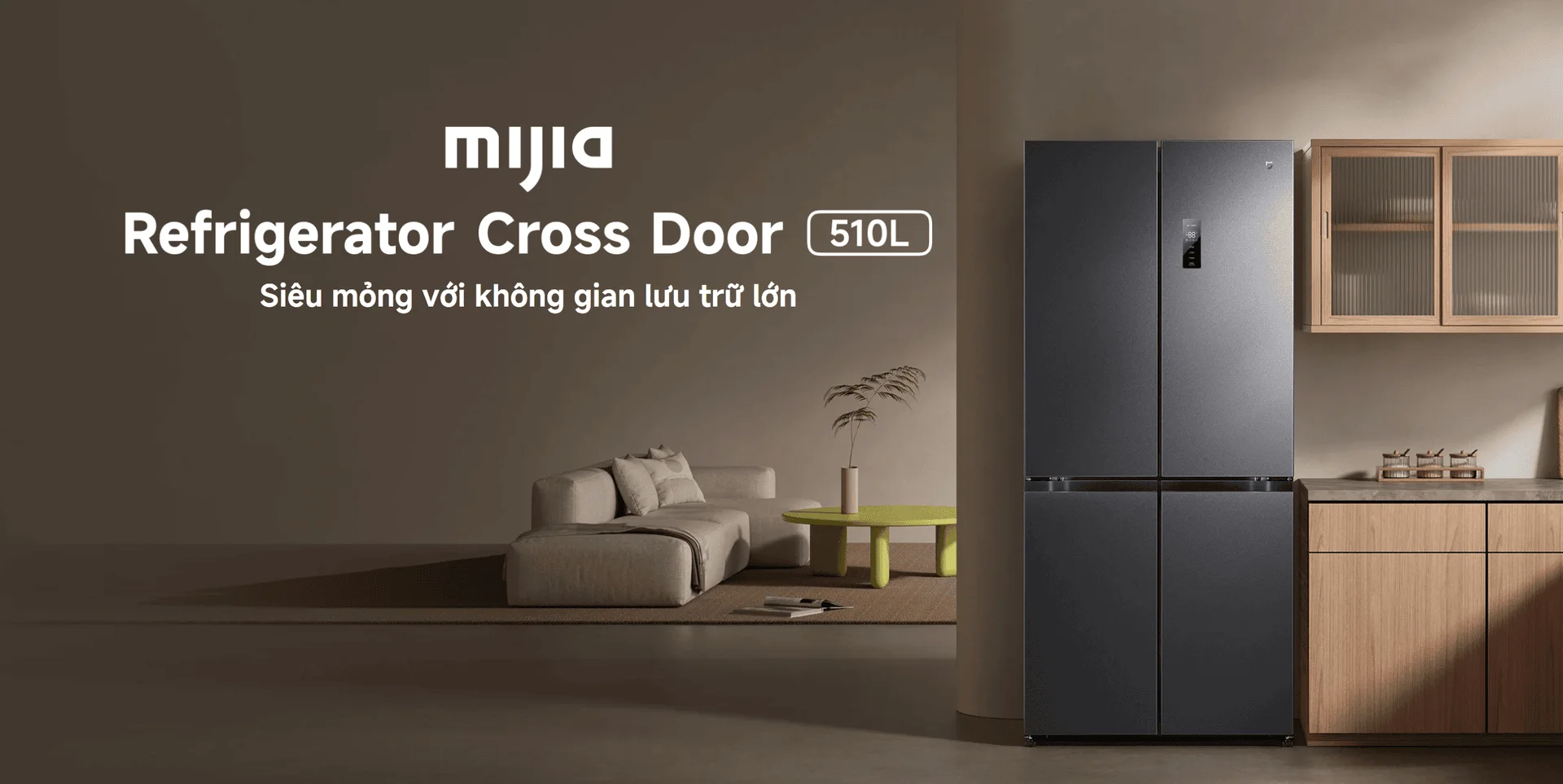 Thiết kế siêu mỏng của tủ lạnh Mijia 510L